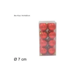 Articoli Per La Casa -Articoli Per La Casa 16palle di natale in pvc colore rosso 7 cm due esse christmas 1