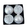 4 Palline Natale Assortite Colore Silver/ Bianco Perlate Ø 9cmDue Esse Christmas -Articoli Per La Casa 4 palline natale assortite colore silver bianco perlate o 9cmdue esse christmas 3