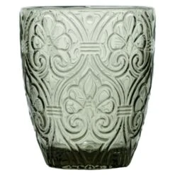 6 Bicchieri Corinto Grigio Decorato 300ml, Fade Maison