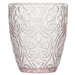 6 Bicchieri Corinto Rosa Decorato 300ml, Fade Maison