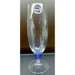 6 Bicchieri Mezzo Calice Long Drink/bibita In Vetro Cristallino Bohémia