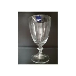 6 Bicchieri Mezzo Calice Vino Venezia, Vetro Soffiato Trasparente Leonardo