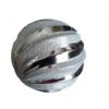 6 Palline In PVC Argento-Glitter 10 Cm -Articoli Per La Casa 6 palline in pvc argento glitter 10 cm