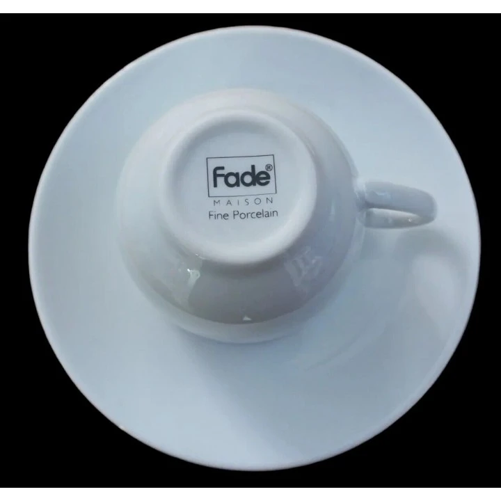 6 Tazzine Caffè Fine Porcellana Bianca Fade Maison 5 6 Tazzine Caffè Fine Porcellana Bianca Fade Maison - immagine 3