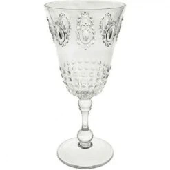 Baci Milano, Bicchiere Vino In Acrilico, Baroque E Rock First Class, Set 6 Pezzi