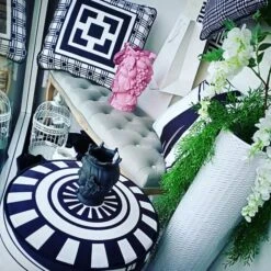 Baci Milano Pouf In Tessuto 45cm Optical -Articoli Per La Casa baci milano pouf in tessuto 45cm optical 2