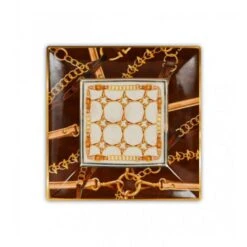 Baci Milano Svuotatasche Quadrato Horses02 Tortora E Marrone