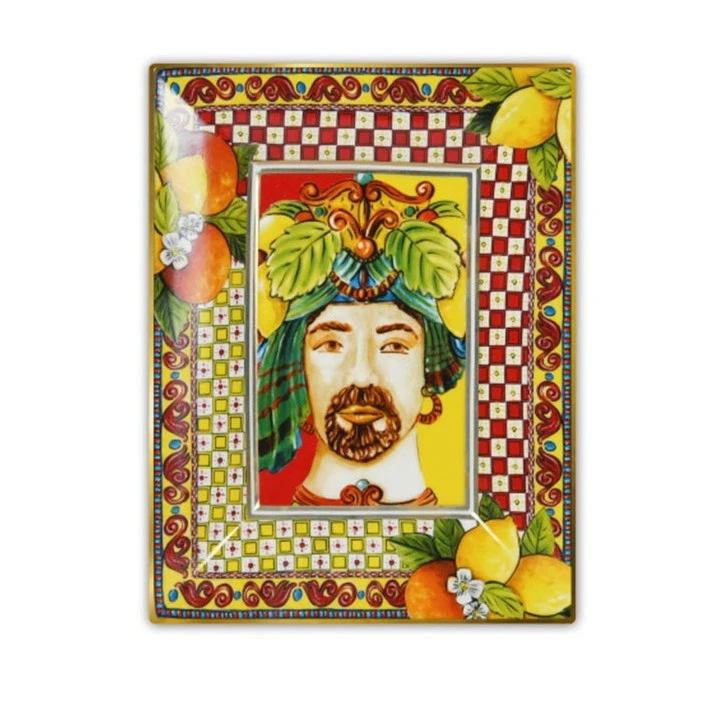 Baci Milano Svuotatasche Rettangolare Trinacria, Porcellana 3 Baci Milano Svuotatasche Rettangolare Trinacria, Porcellana