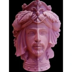 Baci Milano Testa Uomo Medio Rosa/bordeaux H32cm -Articoli Per La Casa baci milano testa uomo medio rosabordeaux h32cm 2