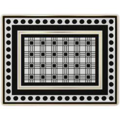 Baci Milano Vassoio Gourmet Rettangolare Grande Optical 31x24cm