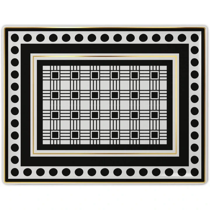 Baci Milano Vassoio Gourmet Rettangolare Grande Optical 31x24cm 3 Baci Milano Vassoio Gourmet Rettangolare Grande Optical 31x24cm