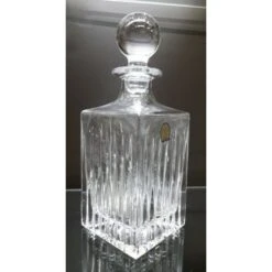 Bottiglia Whisky In Cristallo Intagliato "Prato" Cristalleria Da Vinci