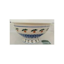 Fruttiera Con Piede, Impronte Blu -Articoli Per La Casa fruttiera con piede impronte blu 2