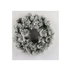 Ghirlanda Natalizia Tonda Innevata 50cm