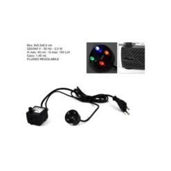Pompa Acqua Sommersa Per Presepe Con Luci Led Multicolore 2,5W