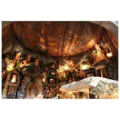 Presepe Artigianale Completo In Botte Di Legno Rovere Antichizzato -Articoli Per La Casa presepe artigianale completo in botte di legno rovere antichizzato 1 2