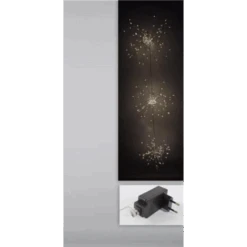 Decorazione Luminosa 3 Palle Led Su Filo Luce Bianco Caldo -Articoli Per La Casa ramo 3 rose in velluto verde petrolioottanio e oro 2