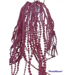 Ramo Pendente Decorazione Natalizia Rosa Antico Con Glitter H 110 Cm