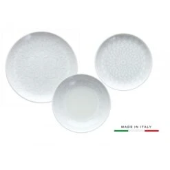 Servizio Piatti 18 Pezzi Essenza Grigio Fontebasso Made In Italy