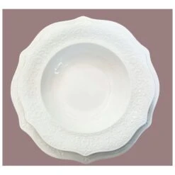 Servizio Piatti Completo Per 12 Persone Alice 38 Pezzi, Fade Maison -Articoli Per La Casa servizio piatti completo per 12 persone alice 38 pezzi fade maison festonato bianco decoro in rilievo 4